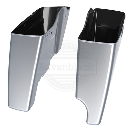 2in1 Barracuda silver Denim Stretched Saddlebag Bottom For 14+ Harley FLTRX - Picture 3 of 11