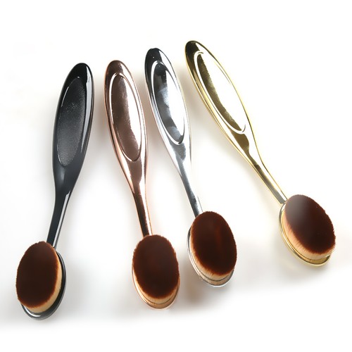 Fashion Oval Makeup Brush Cosmetic Cream Foundation Powder Contour Kabuki Tools - Picture 4 of 16