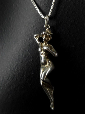 Anhänger Silber Sterling Frau Akt Erotik 3D detailliert - zeitlos & attraktiv