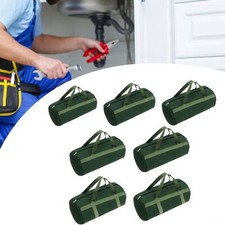 Canvas Tool Storage Bag Zipper Tool Pouch Portable Wide Mouth Opening Versatile