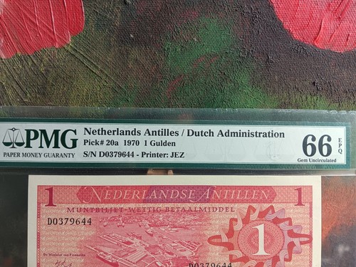 Netherlands Antilles, 1994, 1 Gulden, Paper Money, Certified, PMG:66 EPQ, Gem! - Picture 3 of 6
