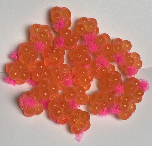 Pink - 2 Dozen Cured Salmon Spawn Egg Sacks Steelhead Trout Salmon Bait | eBay