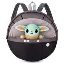 Disney Grogu Backpack for Kids Star Wars The Mandalorian Yoda Hover Pram Gray