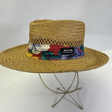 Panama Jack Made In USA Flower Straw Hat Small