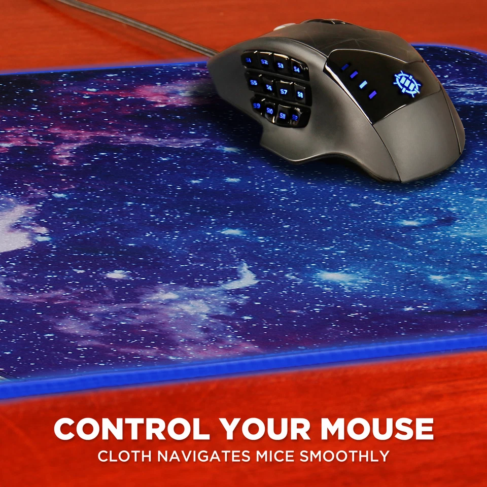 ENHANCE LED Gaming Mouse Pad with Fabric Top - 7 RGB Colors & 3 Lighting Effects - Image 4 of 4