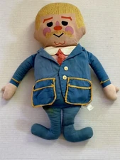 RARE Vintage 1965 Mattel CAPTAIN KANGAROO Keeshan Well Loved Stuffed Doll