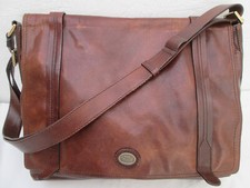 -AUTHENTIQUE grand sac besace THE BRIDGE  cuir  TBEG vintage bag A4