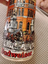 EUC. RARE BUDWEISER HISTORICAL LANDMARK SERIES A STEIN ST. LOUIS BRUE HOUSE 1892