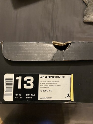 Nike Air Jordan 12 RetroCool Grey Größe 13 weiß grau orange 100 % authentisch - Bild 8 von 8