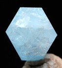 AQUAMARINE Specimen Blue Crystal Cluster Mineral MEXICO w/ ID card — photo 2