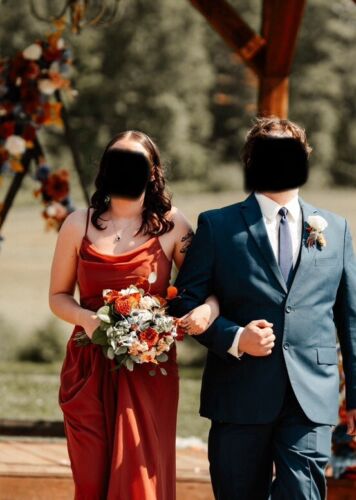 Burnt Orange Bridesmaid Dress or Formal Occasion Wear - Picture 6 of 10
