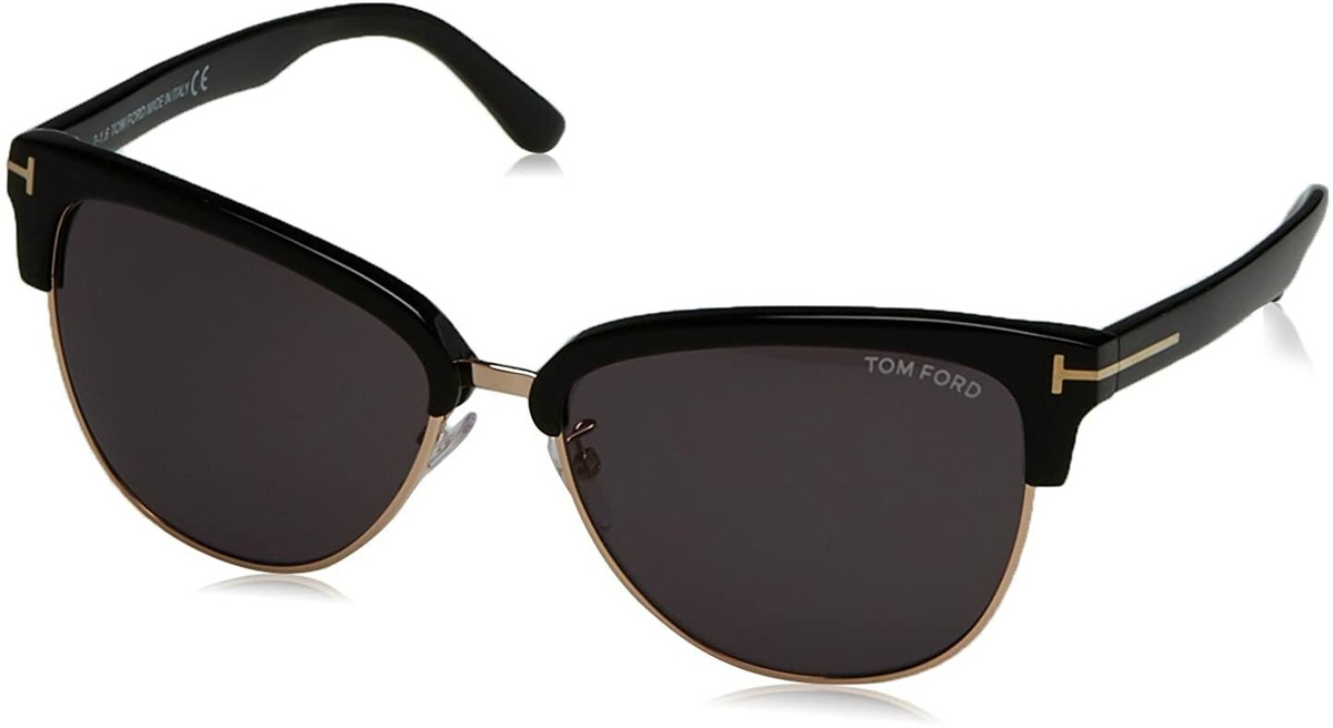 Tom Ford Sunglasses Fany TF 368 01a Black Gold / Grey 59 Mm for