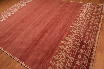 Desa Bordered Red Hand Tufted Wool Area 5x8 6x9 8x10 9x12 Luxury Home Decor Rug.