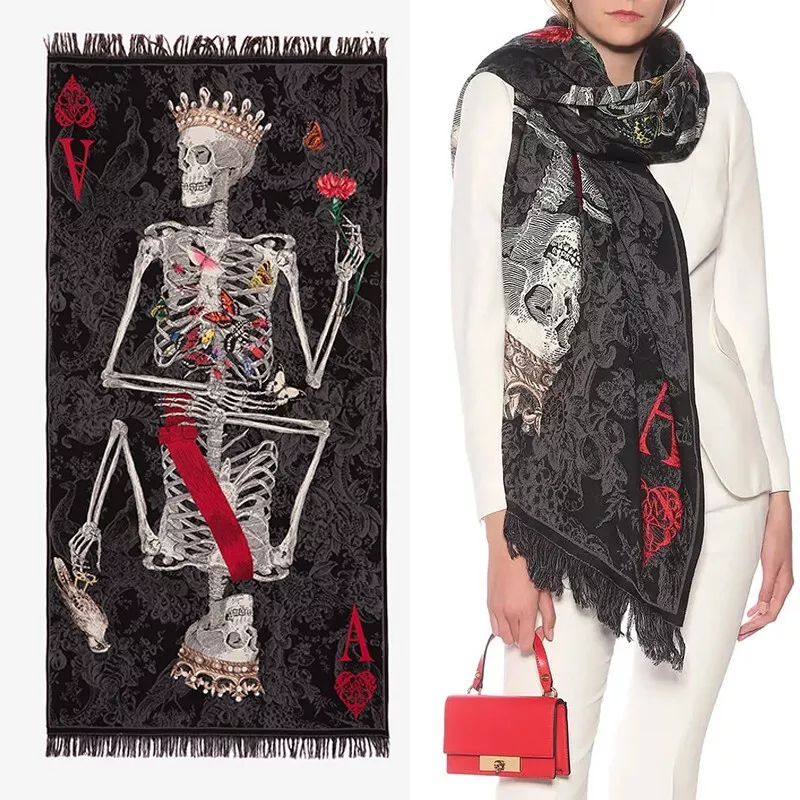 NEW $1080 ALEXANDER MCQUEEN Skull QUEEN OF HEART SKELETON