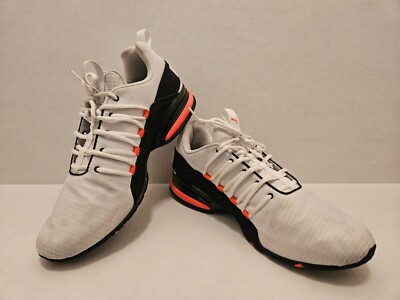 Puma Axelion Rip White Canvas Low Top Athletic Cross Training