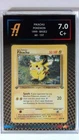 Pokemon Card Pikachu First Edition Jungle Graded Ambr 7.0 Golden Hexagon