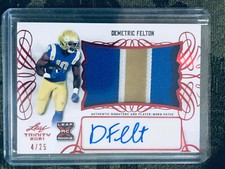 2021 Leaf Trinity Rookie Patch Auto RPA RC Demetric Felton Bruins Browns #/25