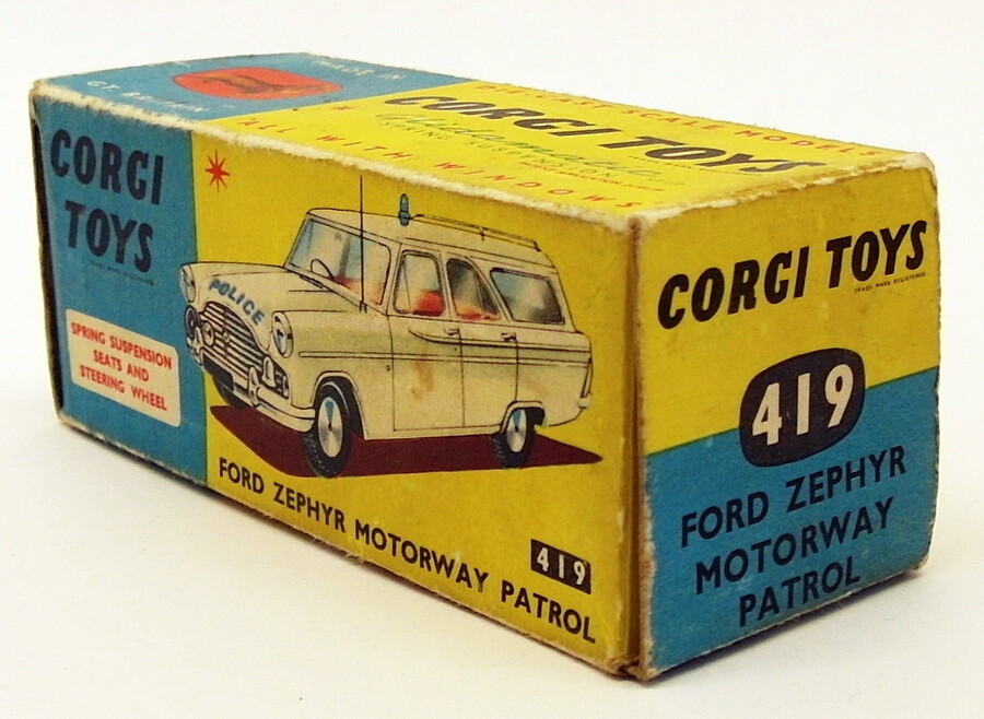 Corgi Toys Vintage Model Car 419 - Ford Zephyr Motorway Corgi Toys Vintage Model Car 419 - Ford Zephyr Motorway