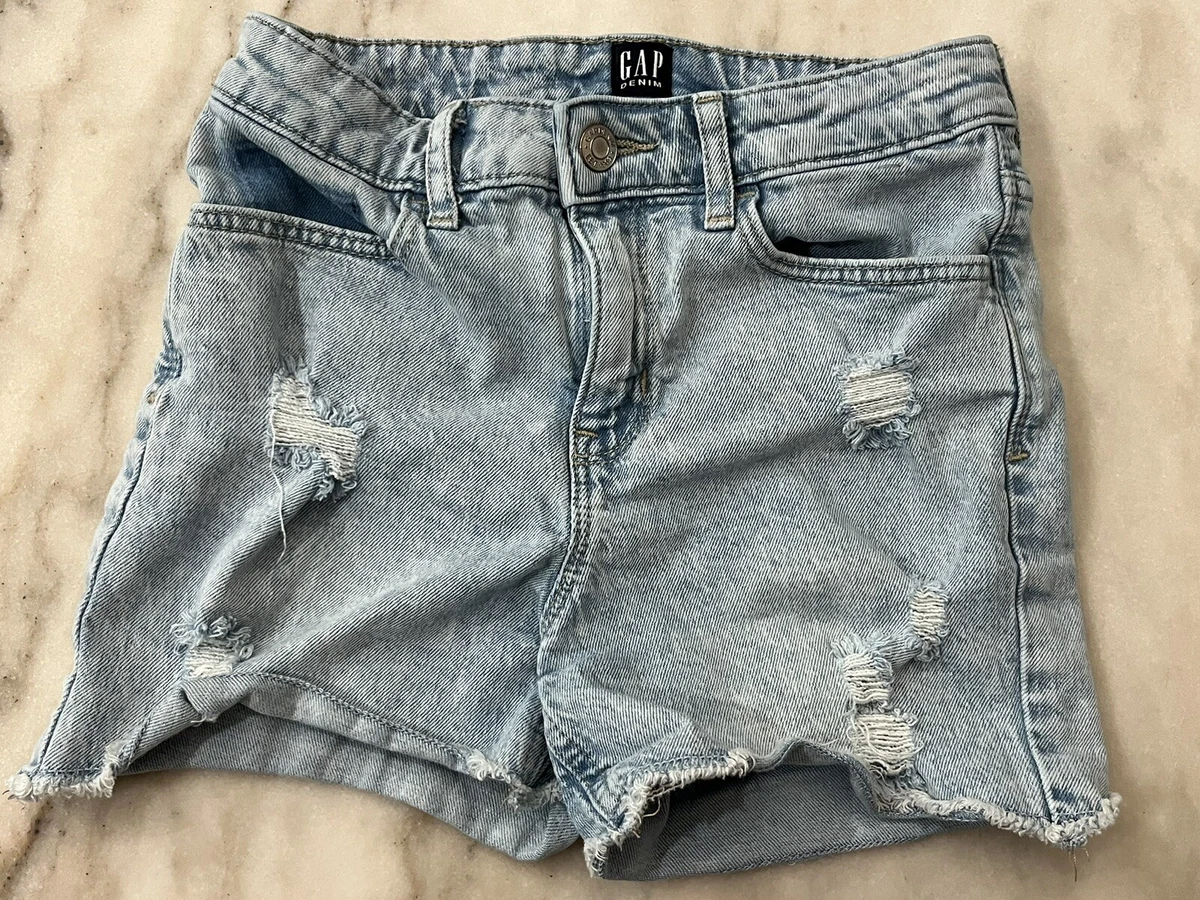 GAP Kids Girls Stretch High Waist Short Denim Jean Shorts 12