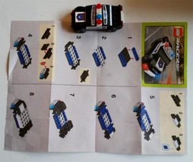 LEGO RACERS Police Car URBAN ENFORCER #8301 RARE Hard To Find Toy + Instructions