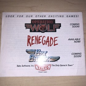 Nintendo NES Bubble Bobble - Taito Instruction Booklet *MANUL ONLY*