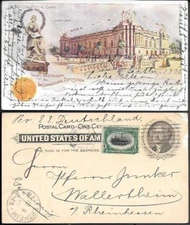 294 PAN-AMERICAN on TRANS-MISSISSIPPI EXPO PC Rare COMBO USAGE 1901 to GERMANY !