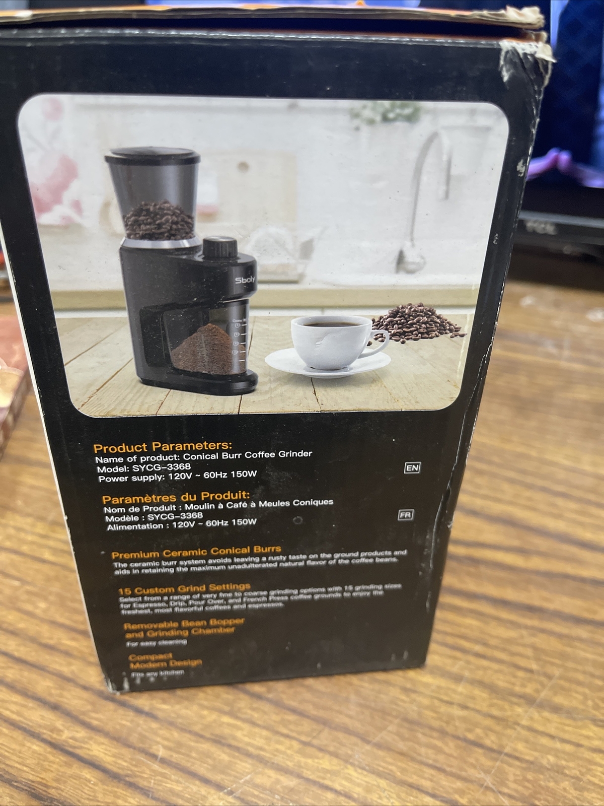 Sboly SYCG3368 Conical Burr Coffee Grinder eBay