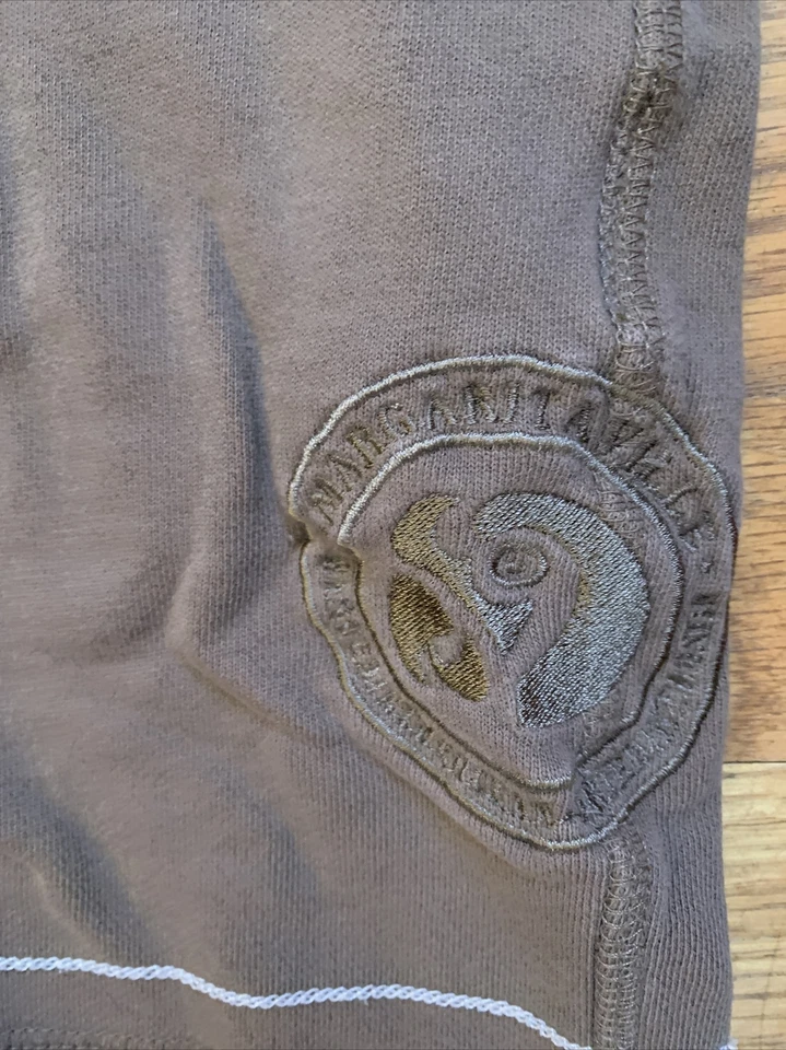 Margaretville Hombres Pullover 1/4 Cremallera Ligero Sudadera Playa Marrón Mediano Foto 4 de 4