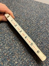 Vintage Millers Falls No. 1460 folding wood rule, 6ft, excellent condition