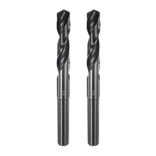 Image of 2pcs 35/64" Twist Drill Bits M35 High-Speed Steel HSS Round Shank 6" Long