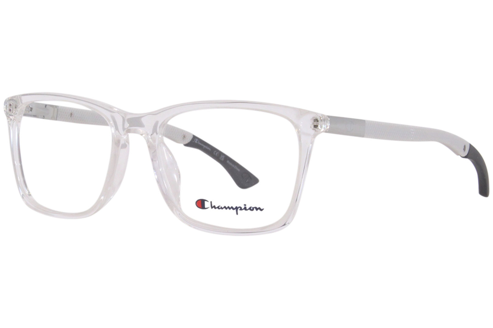 Champion LIT300 C03 Eyeglasses Frame Men's Crystal/Silver/Grey Full Rim 53mm