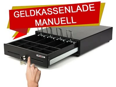 BLITZKASSE Kassenschublade Touch-Kassenlade manuelle Öffnung B:350 x L:400 - Mechanisch 👍