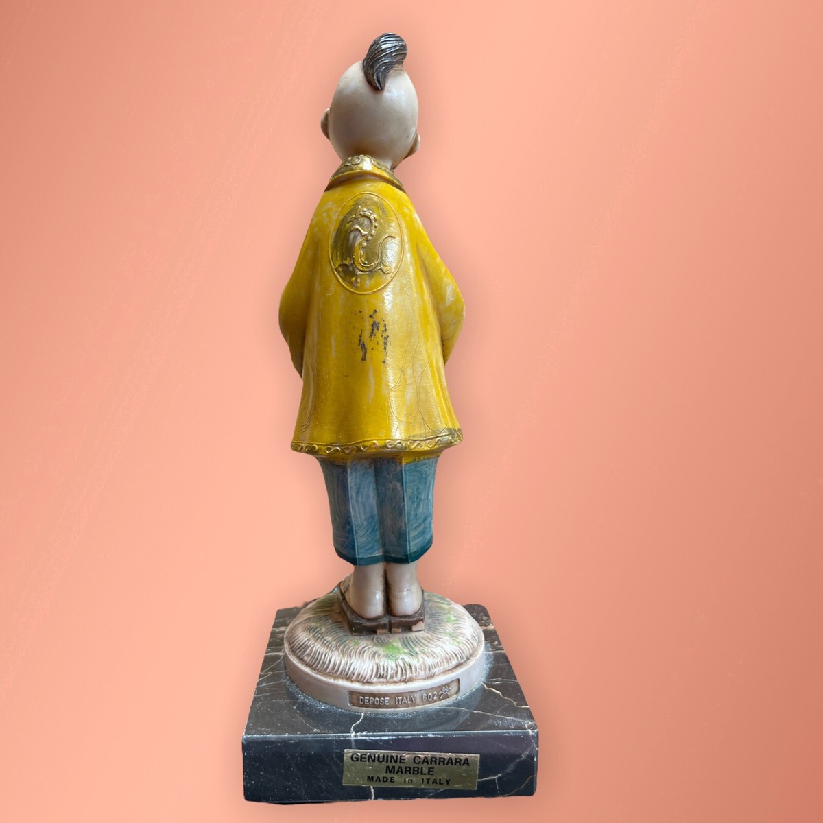 フォンタニーニ『Depose Italy #606』踊る少年 フィギア Vintage Fontanini dancing boy Figurine Genuine Carrara Marble