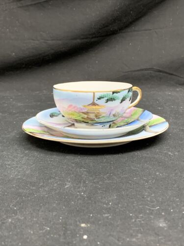 Handgemalt Handpainted Tea Set With Lithophane Set of 26 - Picture 6 of 11
