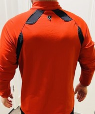ASICS Mens Team Mock Neck Long Sleeve Quarter Zip Casual- Large
