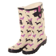 Ladies Wellington Boots - Pug, Bee, SausageDog Printed Matt Rubber Welly Boots