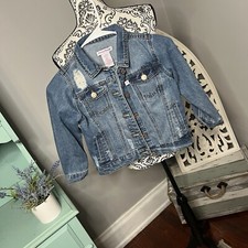 Tommy Bahama Kids Distressed Denim Jean Jacket Size 6x