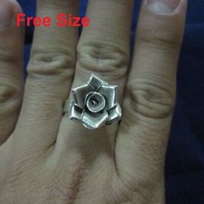 Fine Silver Rings HILLTRIBE Adjustable free size Little Rose Wedding Rings