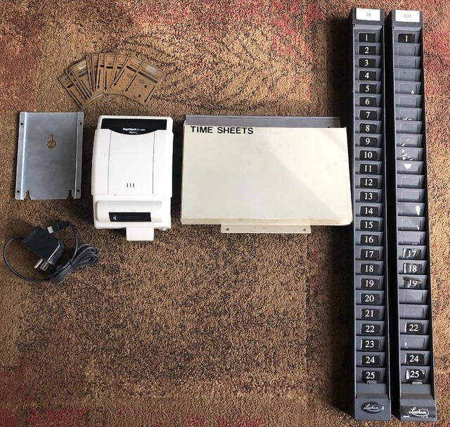 Lathem Pay Time Clock PC1000 Lot Time Cards Sheet Slot And Card Holder 