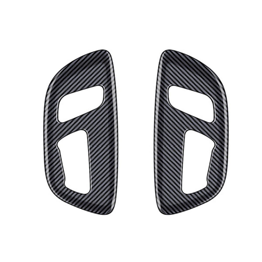Car Carbon Fiber Electric  Button Panel Frame Interior Trim Accessories for4383