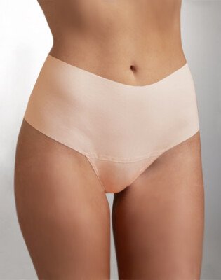 Hanky Panky 6J1921B BREATHE BARE GODIVA High Rise Thong ~ VANILLA ~ M ~ NWT $25