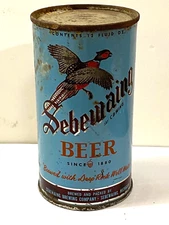 Sebewaing Brewing Co Blue Sealed Flat Top Steel Beer Can w/Pheasant~BW436