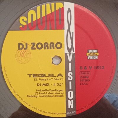 DJ Zorro - Tequila / Vamos / VG+ / 12''''