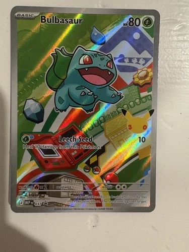 Pokemon TCG Bulbasaur 037 Promo Illustration First Partner 30th Anniversary NM