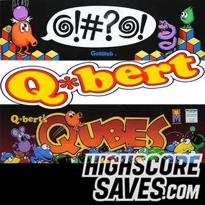 HighScoreSaves - Q*Bert Multigame Qbert Arcade Free Play + High Score Save Kit