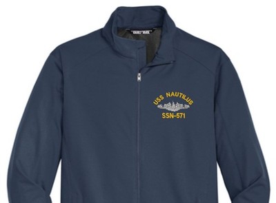 USS NAUTILUS SSN-571 Soft Shell Jacket.  New.  U.S. Navy. DOLPHINS