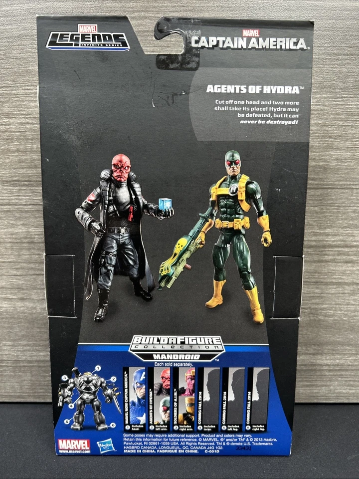 Hasbro Marvel Legends Infinite Series 2013 Calavera roja Agentes de Hydra en paquete Foto 2 de 4