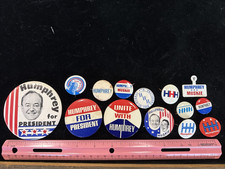 14 original Hubert H Humphrey HHH pinback political president buttons Lot #B
