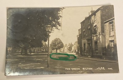 The Green, Bilton, Rugby. Village Street View, The George Inn. RPPC Posted 1934
