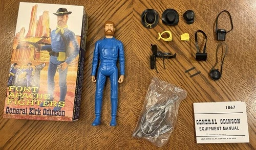 Marx Johnny West Fort Apache Fighters CXR General Kirk Odinson w Box Accessories